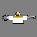 4mm Clip & Key Ring W/ Colorized Tall Sombrero Hat Key Tag